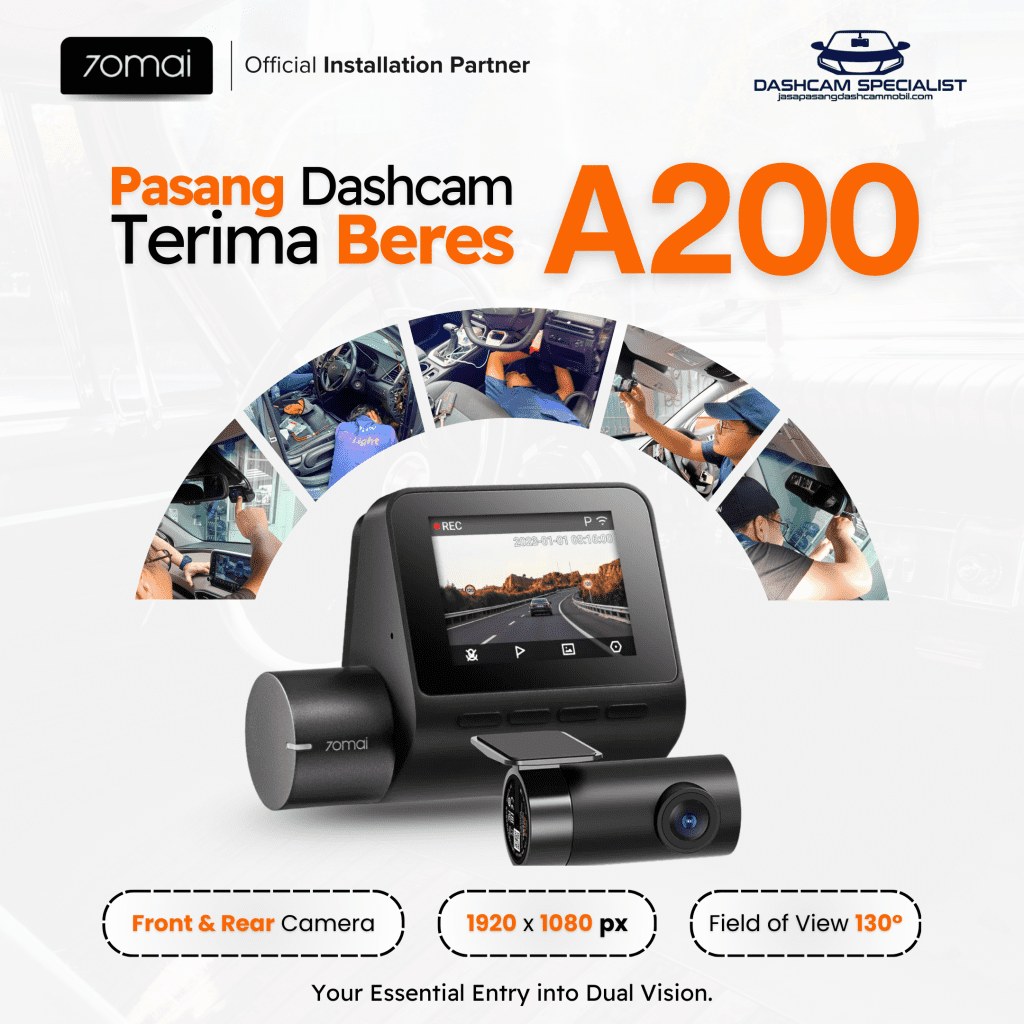 Dashcam 70Mai A200 — Paket Terima Beres