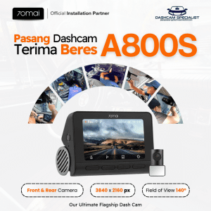 Dashcam 70Mai A800S — Paket Terima Beres